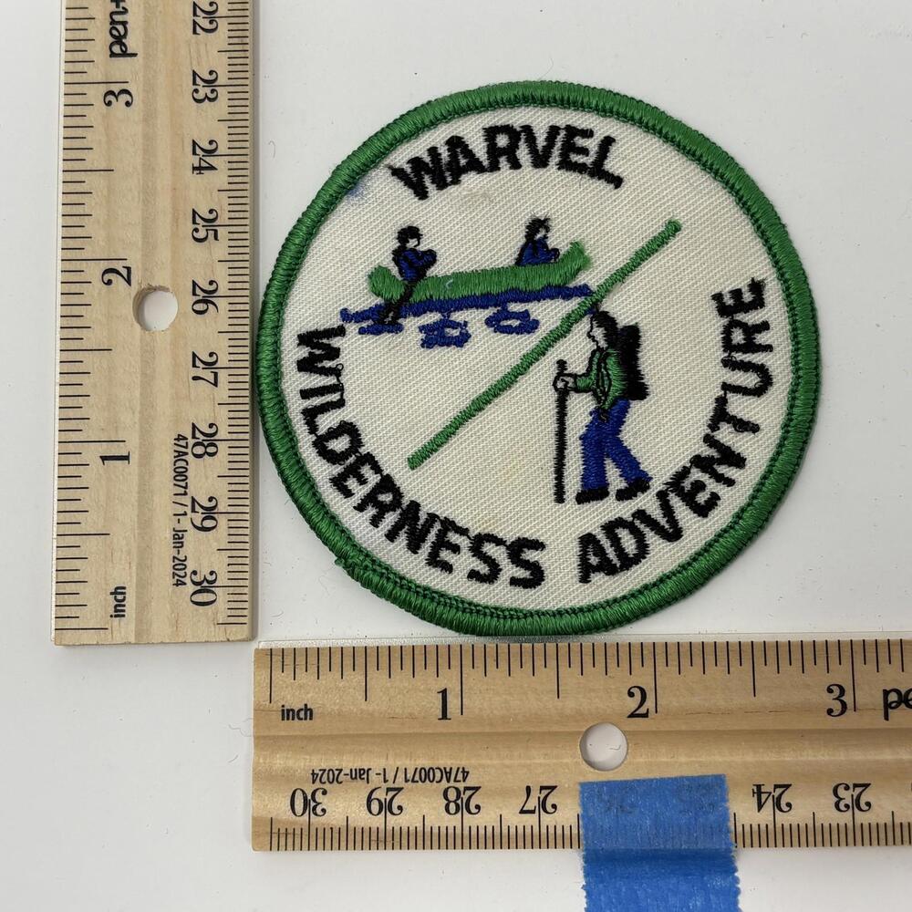 Warvel Wilderness Adventure Embroidered Patch Souvenir Travel Canoeing Hiking